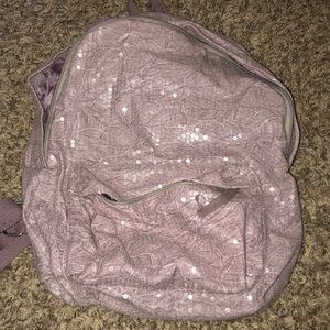 Purple sparkly backpack